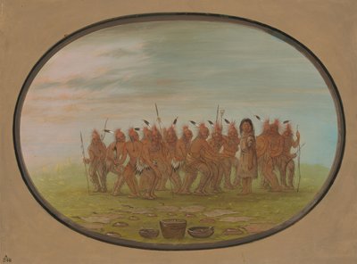 Dans naar de Berdache - Saukie (1861-1869) door George Catlin