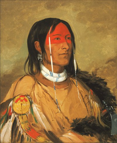 Eeh-tow-wées-ka-zeet, Hij Die Ogen Achter Zich Heeft ook bekend als Gebroken Arm, een Voorname Dappere, 1832 door George Catlin