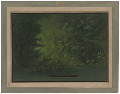 Toegang tot een Lagune, Oever van de Amazone door George Catlin