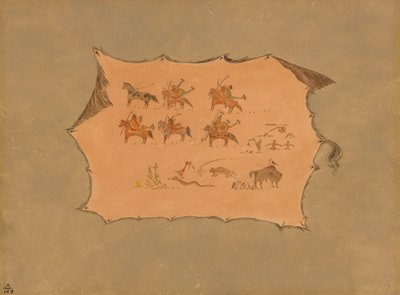 Facsimile van een Pawnee-doktersjas, 1861-1869 door George Catlin