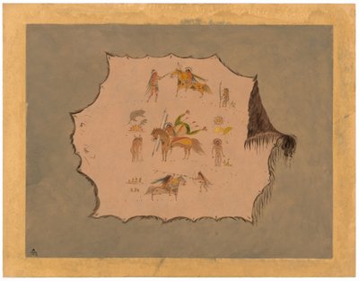 Facsimile van een Pawnee Doktersjas met Fantastische Professionele Ontwerpen door George Catlin