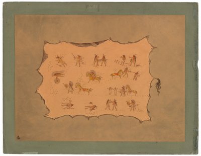 Facsimile van de mantel van Mah-to-toh-pa - Mandan door George Catlin