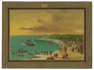 Eerste zeiltocht van de Griffin op Lake Erie. 7 augustus 1679 door George Catlin