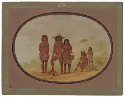 Vijf Maya-indianen door George Catlin
