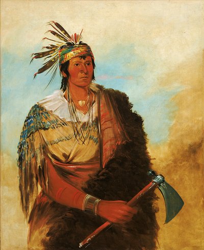 Go-to-ków-páh-ah, Staat Alleen, een Voorname Dappere, 1830 door George Catlin