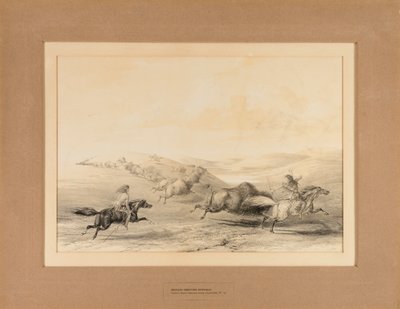 Indianen jagen op buffels - nr. 29 door George Catlin