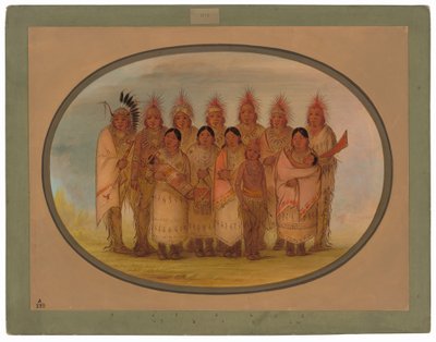 Iowa Indianen die Londen en Parijs bezochten door George Catlin