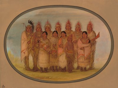 Iowa-indianen die Londen en Parijs bezochten, 1861-1869 door George Catlin