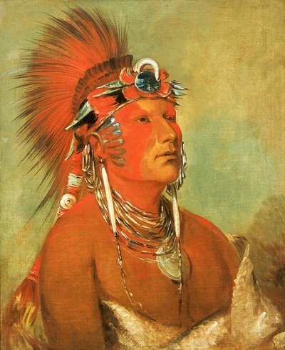 Jee-hé-o-hó-shah, Kan niet worden neergegooid, een krijger door George Catlin