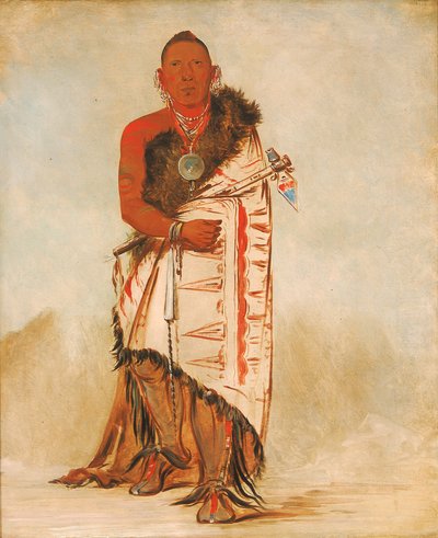 Ki-hó-go-waw-shú-shee, Dappere Hoofdman, Hoofd van de Stam, 1832 door George Catlin
