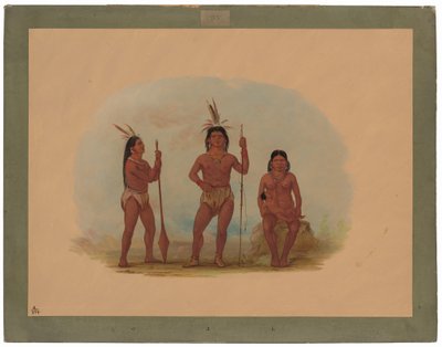 Klahoquaht Hoofdman, Zijn Vrouw en Zoon door George Catlin