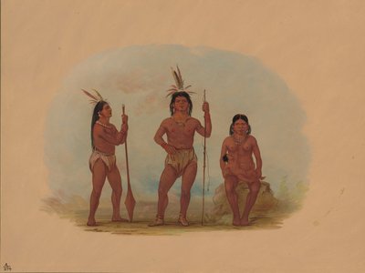 Klahoquaht Chief, zijn vrouw en zoon door George Catlin