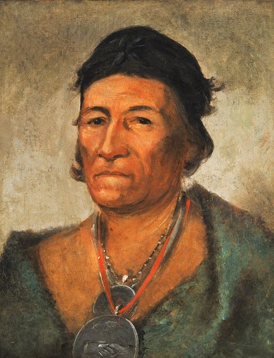 Ko-mán-i-kin, Grote Golf, een oude en vooraanstaande chef door George Catlin