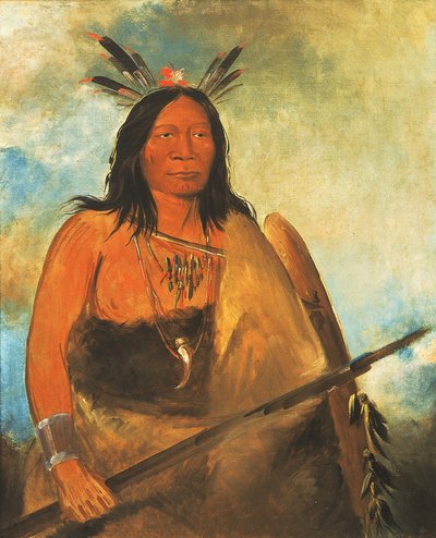 Kots-o-kó-ro-kó, Haar van de Stierennek, een opperhoofd door George Catlin