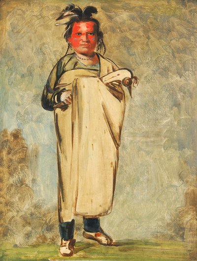 Káw-kaw-ne-chóo-a, een dappere door George Catlin