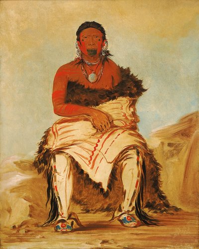 Lá-shah-le-stáw-hix, Man Chief, een Republikeinse Pawnee door George Catlin