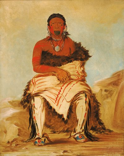 Lá-shah-le-stáw-hix, Man Chief, een Republikeinse Pawnee, 1832 door George Catlin