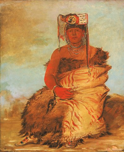 La-kée-too-wi-rá-sha, klein opperhoofd, een Tapage Pawnee krijger door George Catlin