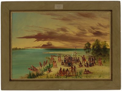 La Salle Claimt Louisiana voor Frankrijk. 9 April 1682 door George Catlin