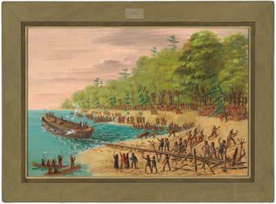 Te water laten van de Griffin. Juli 1679 door George Catlin