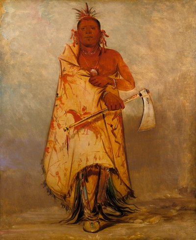 Le-sháw-loo-láh-le-hoo, Grote Eland, opperhoofd van de Skidi (Wolf) Pawnee door George Catlin