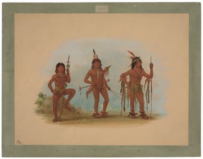 Lengua Medicijnman met Twee Krijgers door George Catlin