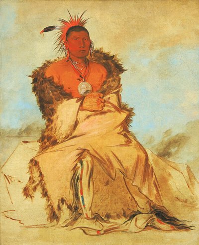Loo-rá-wée-re-coo, Vogel die ten strijde trekt, een Tapage Pawnee door George Catlin