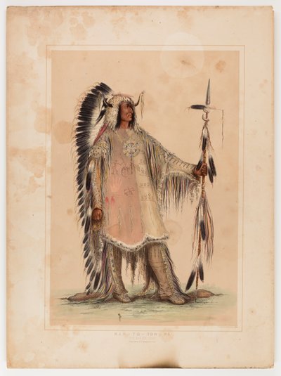 Mah-to-toh-pa, het Mandan opperhoofd door George Catlin
