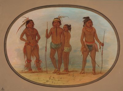 Leden van de Botocudo-stam, 1854-1869 door George Catlin