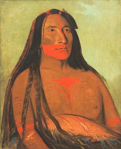 Máh-to-tóh-pa, Vier Beren, Tweede Hoofd in Rouw, 1832 door George Catlin