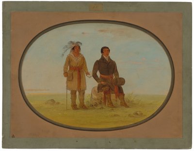 Mohigan Hoofdman en een Missionaris door George Catlin