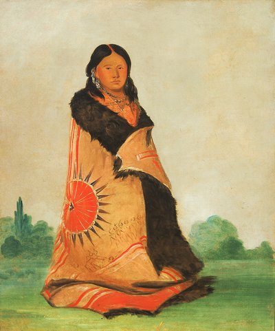 Mong-shóng-sha, buigende wilg, vrouw van groot opperhoofd door George Catlin