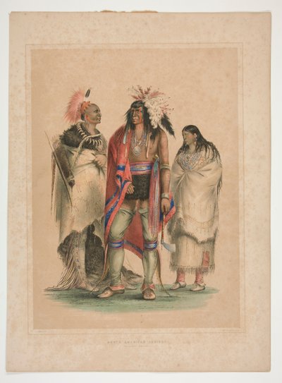 Noord-Amerikaanse Indianen, pl. 1 uit de North American Indian Portfolio door George Catlin