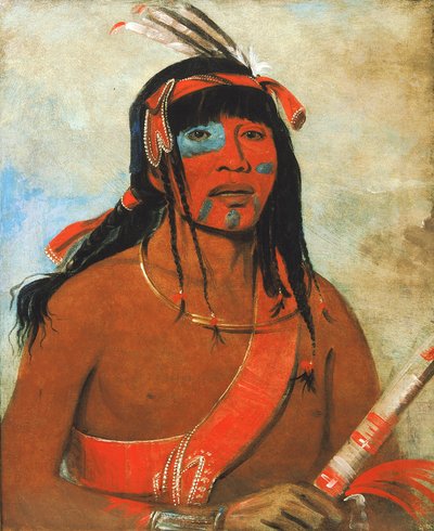 O-tá-wah, de Ottaway, een krijger, 1835 door George Catlin