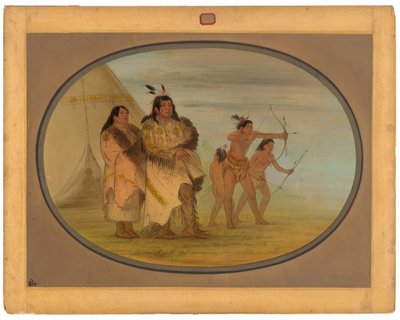 Ojibbeway Indianen door George Catlin