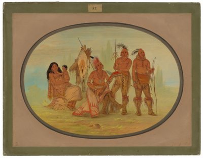 Osage Indianen door George Catlin