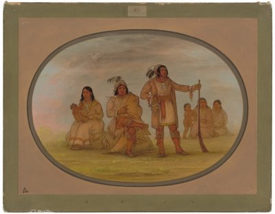 Osceola en Vier Seminole Indianen door George Catlin
