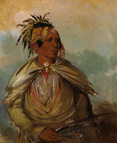 Pah-mee-ców-ee-tah, Man die volgt, een hoofdman, 1830 door George Catlin