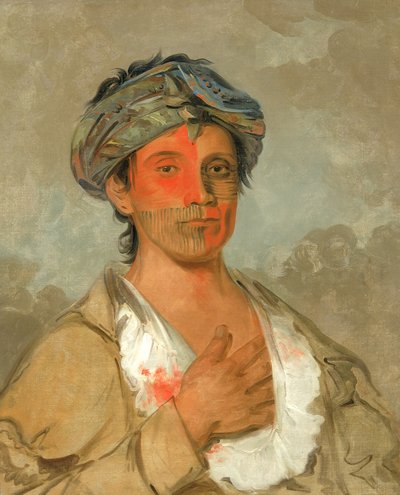 Pah-te-cóo-saw, Rechte Man, Halfbeschaafd, 1830 door George Catlin