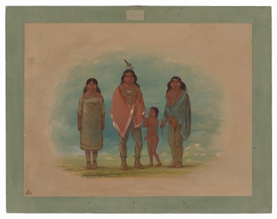 Patagon Hoofdman, Zijn Broer en Dochter door George Catlin