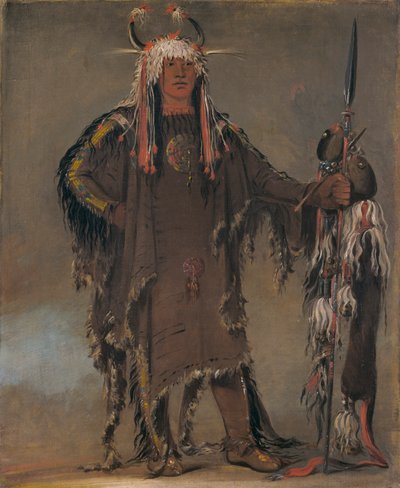 Peh-tó-pe-kiss, Adelaarsribben, een Pieganopperhoofd door George Catlin