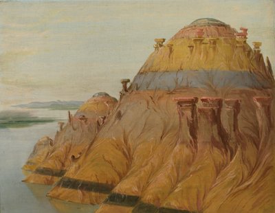 Pittoreske Clay Bluff, 1700 mijl boven St. Louis door George Catlin