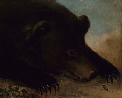 Portretten van een grizzlybeer en muis, levensgroot door George Catlin