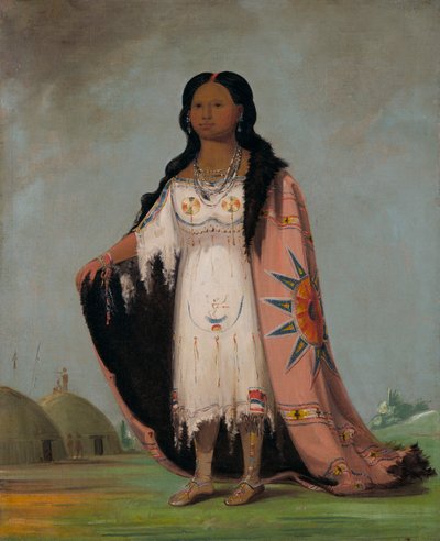 Pshán-shaw, Zoetgeurende Gras, twaalfjarige dochter van Bloederige Hand door George Catlin