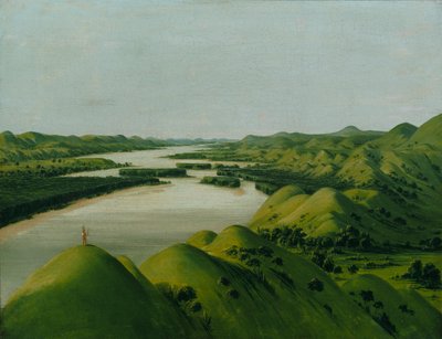 River Bluffs, 1320 mijl boven St. Louis door George Catlin