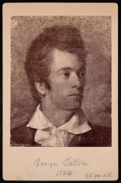 Zelfportret van George Catlin 1796-1872, 1824 door George Catlin