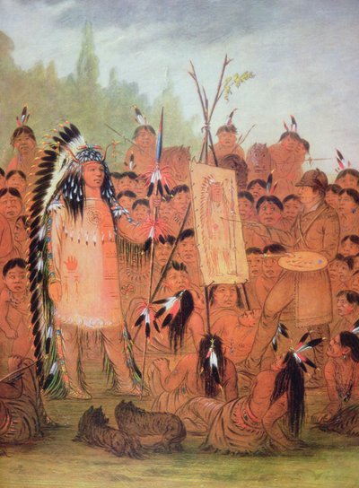 Zelfportret, ca. 1835 door George Catlin