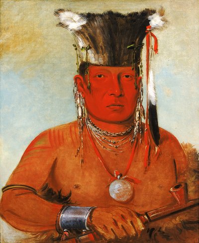 Sháw-da-mon-née, Daar Gaat Hij, een Dappere, 1832 door George Catlin