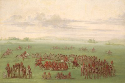 "Rokende paarden", een merkwaardige gewoonte van de Sauk en de Fox door George Catlin