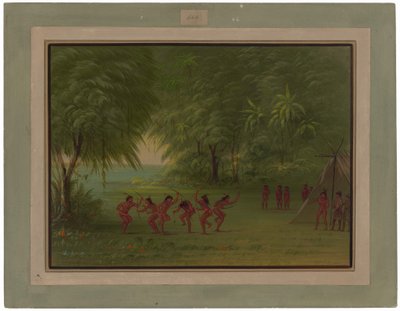 Tapuya-kampement door George Catlin